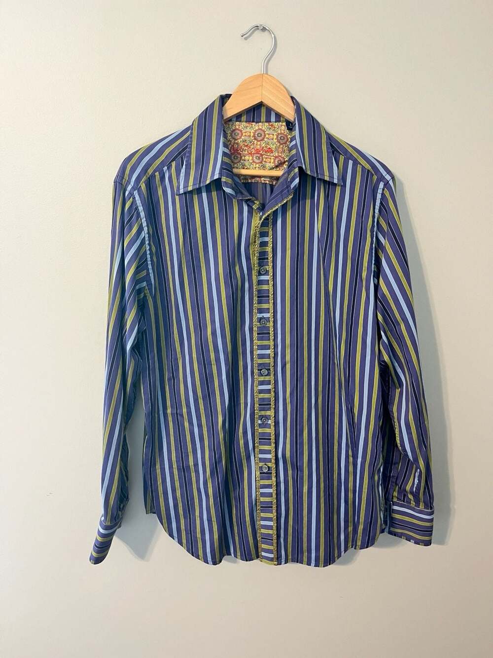 Robert Graham, Long Sleeve Button Down, Multi Color Stripes, Elevated Basic,L